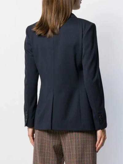 Shop Alberto Biani Double Breasted Blazer In Blue