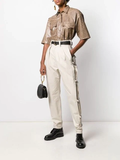 Shop Isabel Marant Pleated Waist Trousers In Neutrals