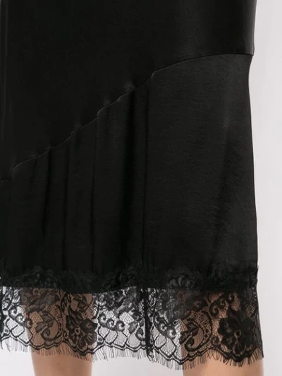 Shop Gold Hawk Lace Detail Skirt In Black