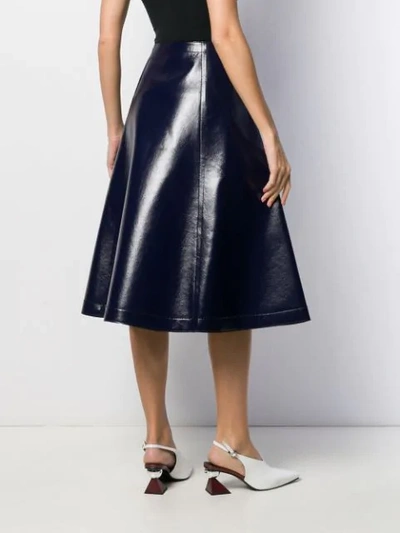 Shop Sara Lanzi A-line Midi Skirt In Blue