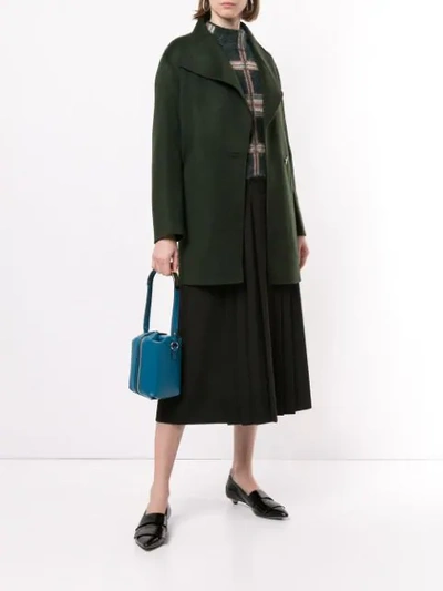 Shop Anteprima Wrap Front Jacket In Green