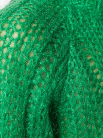 PRADA KNITTED CREW NECK SWEATER - 绿色