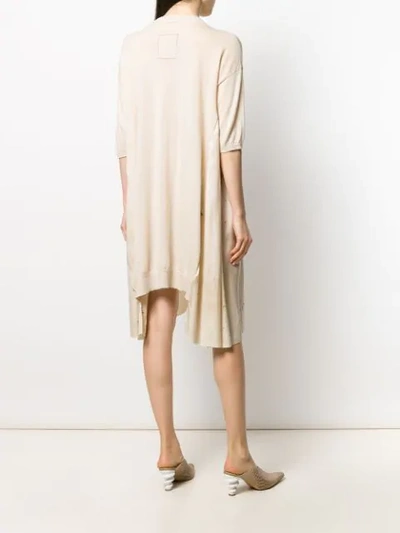 Shop Uma Wang Fine Knit Midi Dress In Neutrals