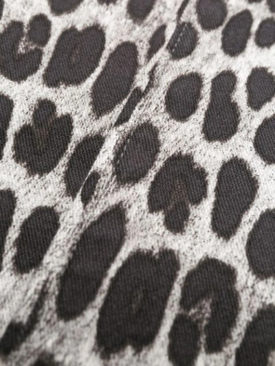 Shop Michael Michael Kors Cheetah Pattern Cropped Trousers In Grey