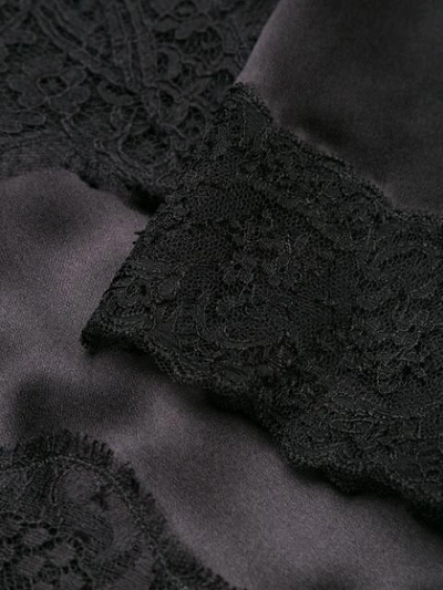 Shop Dolce & Gabbana Sheer Lace Panels Dress In Black