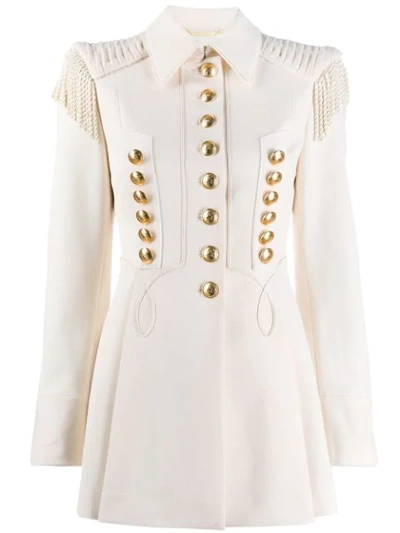 Shop Alberta Ferretti Military Jacket In White