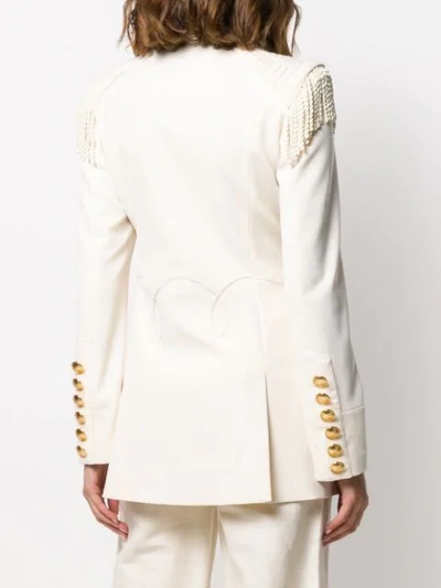 Shop Alberta Ferretti Military Jacket In White