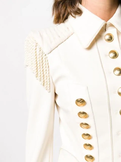 Shop Alberta Ferretti Military Jacket In White