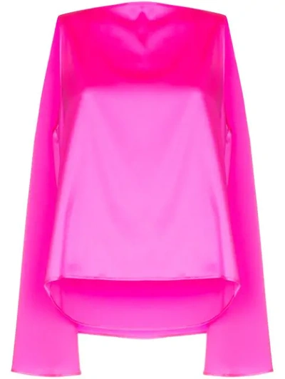 Shop Bernadette Judy Cape-effect Top In Pink