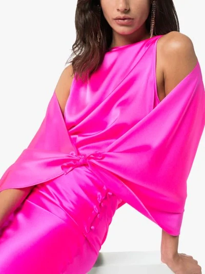 Shop Bernadette Judy Cape-effect Top In Pink