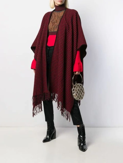 Shop Etro Checked Asymmetric In 600 Red Black