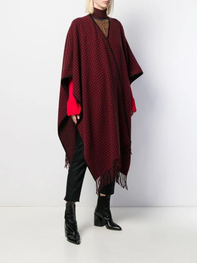 Shop Etro Checked Asymmetric In 600 Red Black