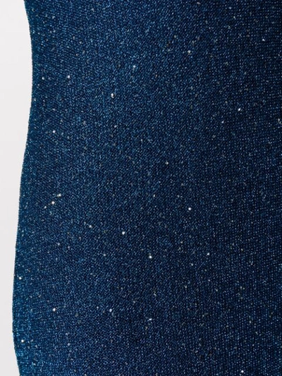 Shop Missoni Metallic Crochet-knit Dress In Blue