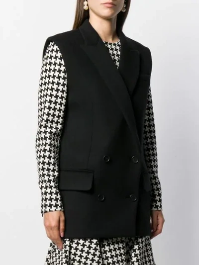 Shop Barbara Bui Sleeveless Blazer In Black