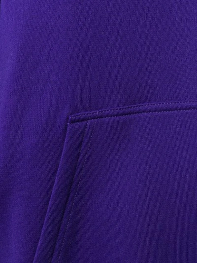 Shop Msgm Logo Stamp Hoodie - Purple