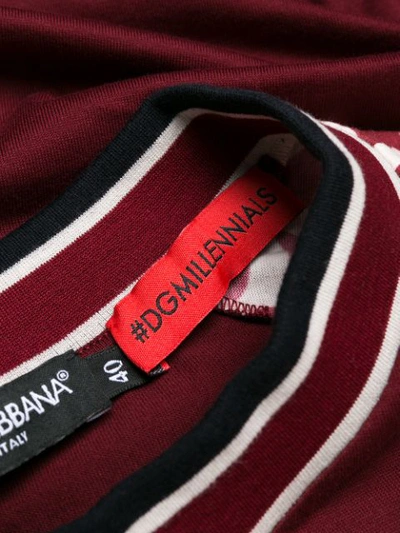 Shop Dolce & Gabbana Logo-print Sleeves T-shirt In Red