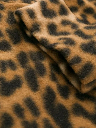 Shop N°21 Leopard Print Zip-front Hoodie In Brown