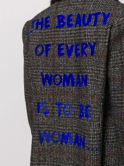 Shop Alessia Santi Checked Single-breasted Coat In Blue