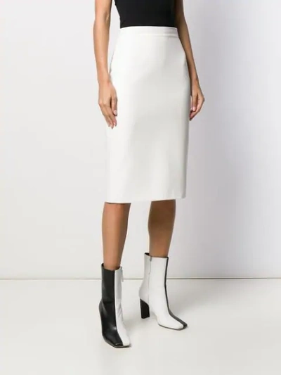 Shop Loulou High-waisted Pencil Skirt In White