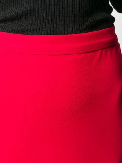 Shop Loulou Midi Pencil Skirt In Red