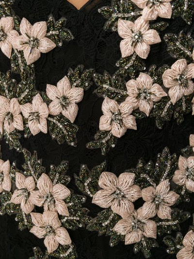 Shop Magda Butrym Jakarta Floral Embroidered Slip Dress In Black