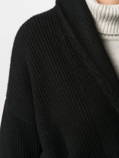 Shop Brunello Cucinelli Fringed Cardi-coat In Black
