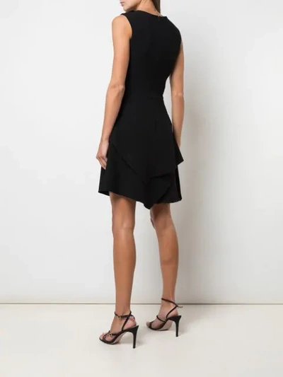 Shop Oscar De La Renta Asymmetric Dress In Black