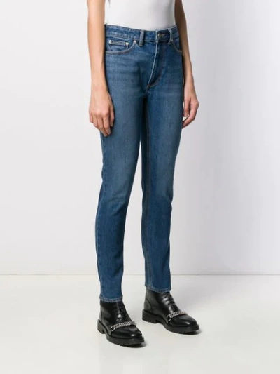 Shop Burberry Stonewashed Effect Straight Jeans In Blue