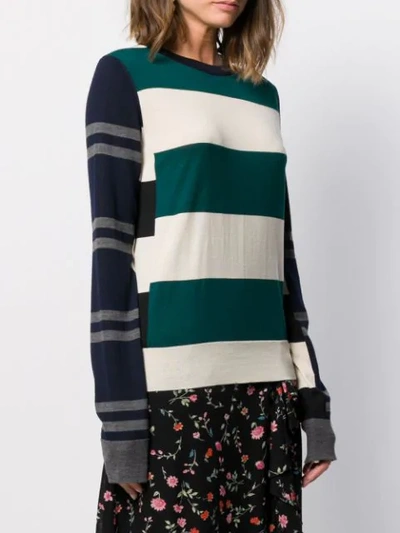 Shop Colville Striped Color-block Sweater In Neutrals