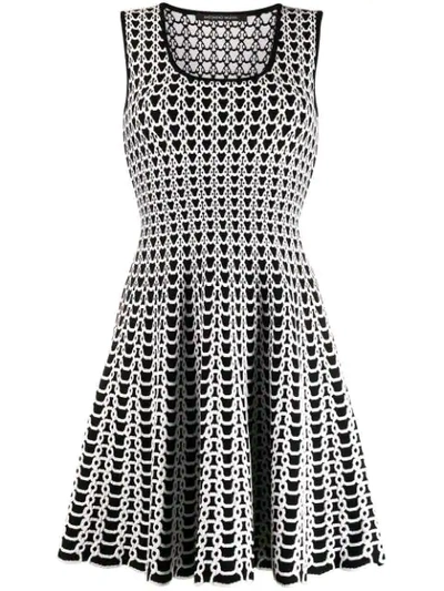 Shop Antonino Valenti Woven Heart Dress In Black