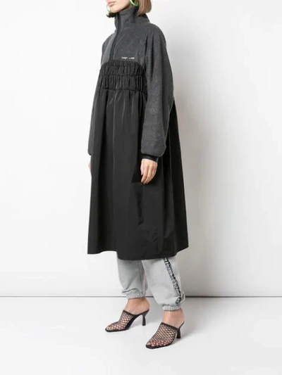 Shop Sandy Liang Half-zip Dress In Grey