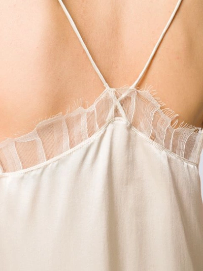 Shop Iro Tulle Insert Camisole In Neutrals