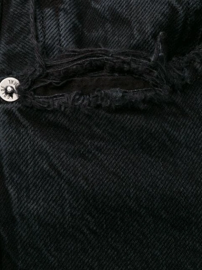 Shop Agolde Raw Hem Cropped Jeans In Black