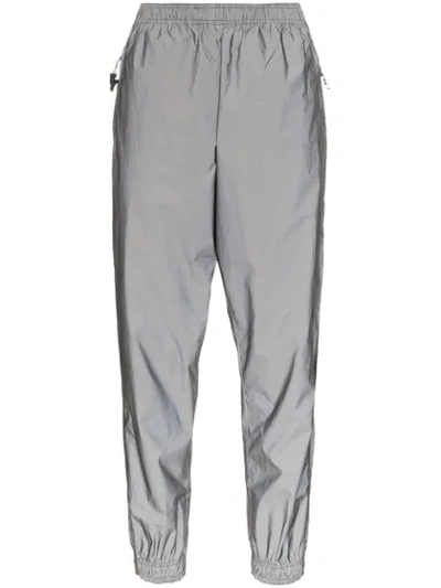 Shop Adam Selman Sport Reflective Track Trousers In Grey