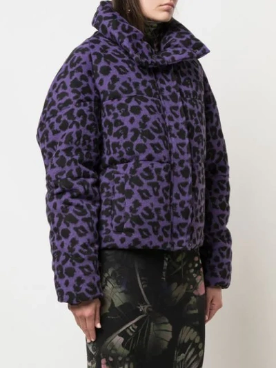 Shop Apparis Paula Puffer Coat In Purple