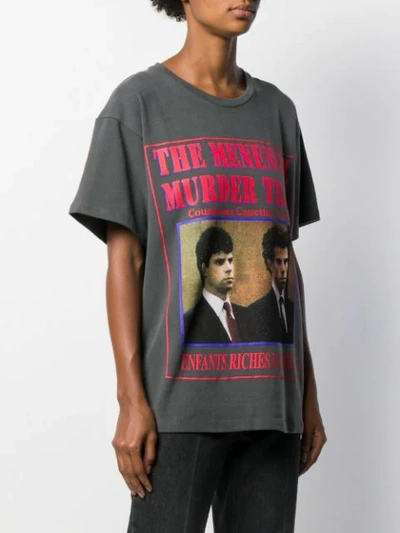 Shop Enfants Riches Deprimes Menendez Trial Relaxed-fit T-shirt In Grey