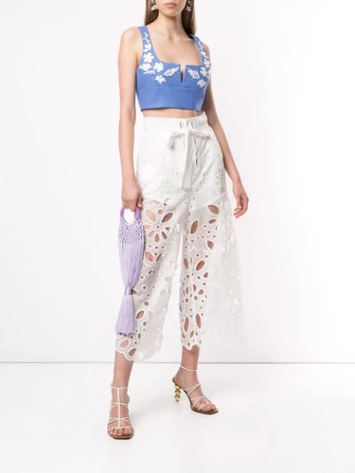 Shop Alice Mccall 'pastime Paradise' Cropped-top In Royal