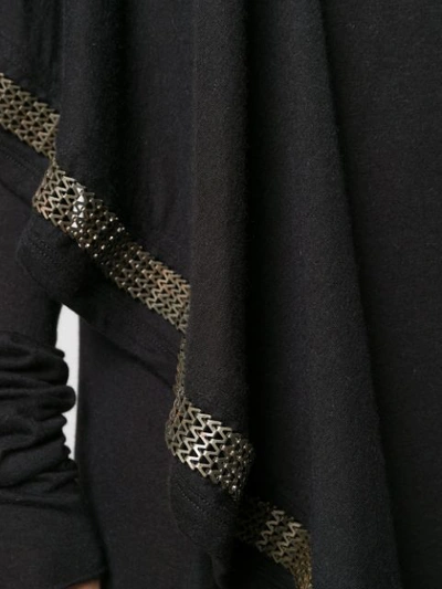 Shop Rick Owens Draped Midi Dress In Black