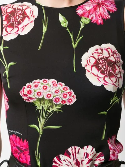 Shop Dolce & Gabbana Floral Print Vest In Black