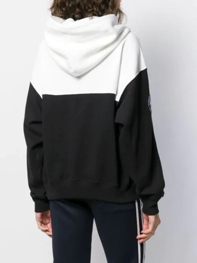 Shop Polo Ralph Lauren Contrast Drawstring Hoodie In Black ,white