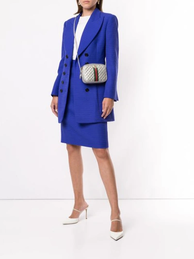 Pre-owned Dior Setup Jacket Skirt In Blue