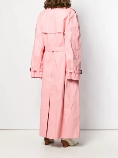 Shop Maison Margiela Oversized Trench Coat In 231 Pink