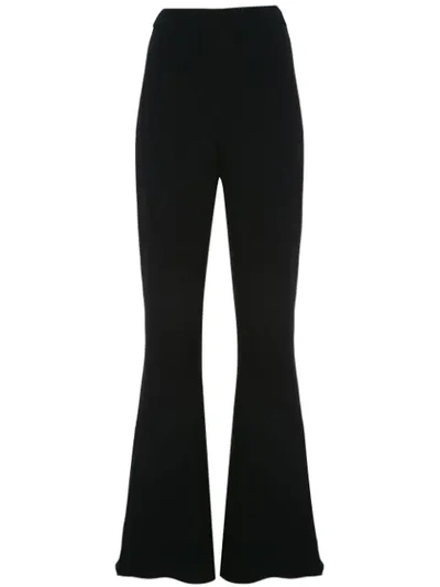Shop Cushnie Extra Long Flared Trousers In Black
