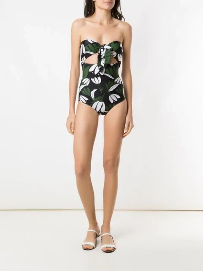 Adriana Degreas Printed Tie Knot Swimsuit In Multicolour