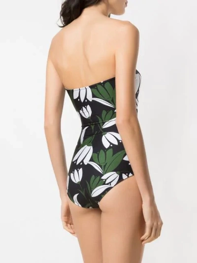 Shop Adriana Degreas Printed Tie Knot Swimsuit In Multicolour