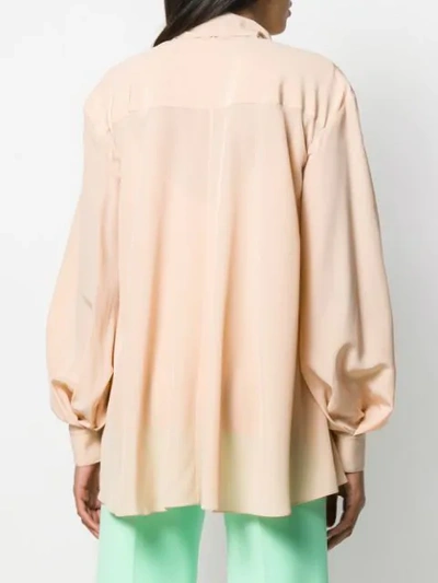 Shop Givenchy Pussy-bow Blouse In Neutrals