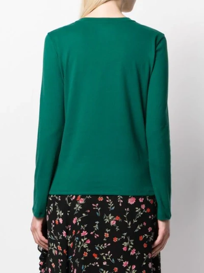 Shop Majestic Long Sleeves T-shirt In Green
