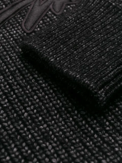 Shop Givenchy Logo Patch Sweater Dress - Black