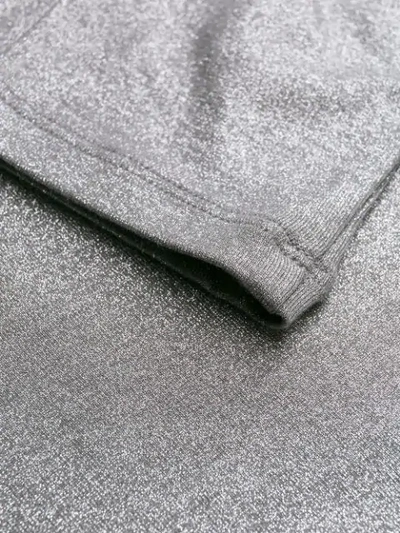 Shop Majestic Glitter-effect Long Sleeve Top In Grey
