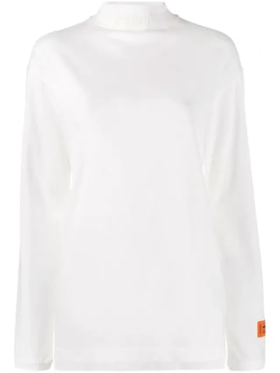 Shop Heron Preston Embroidered Logo Sweatshirt In White
